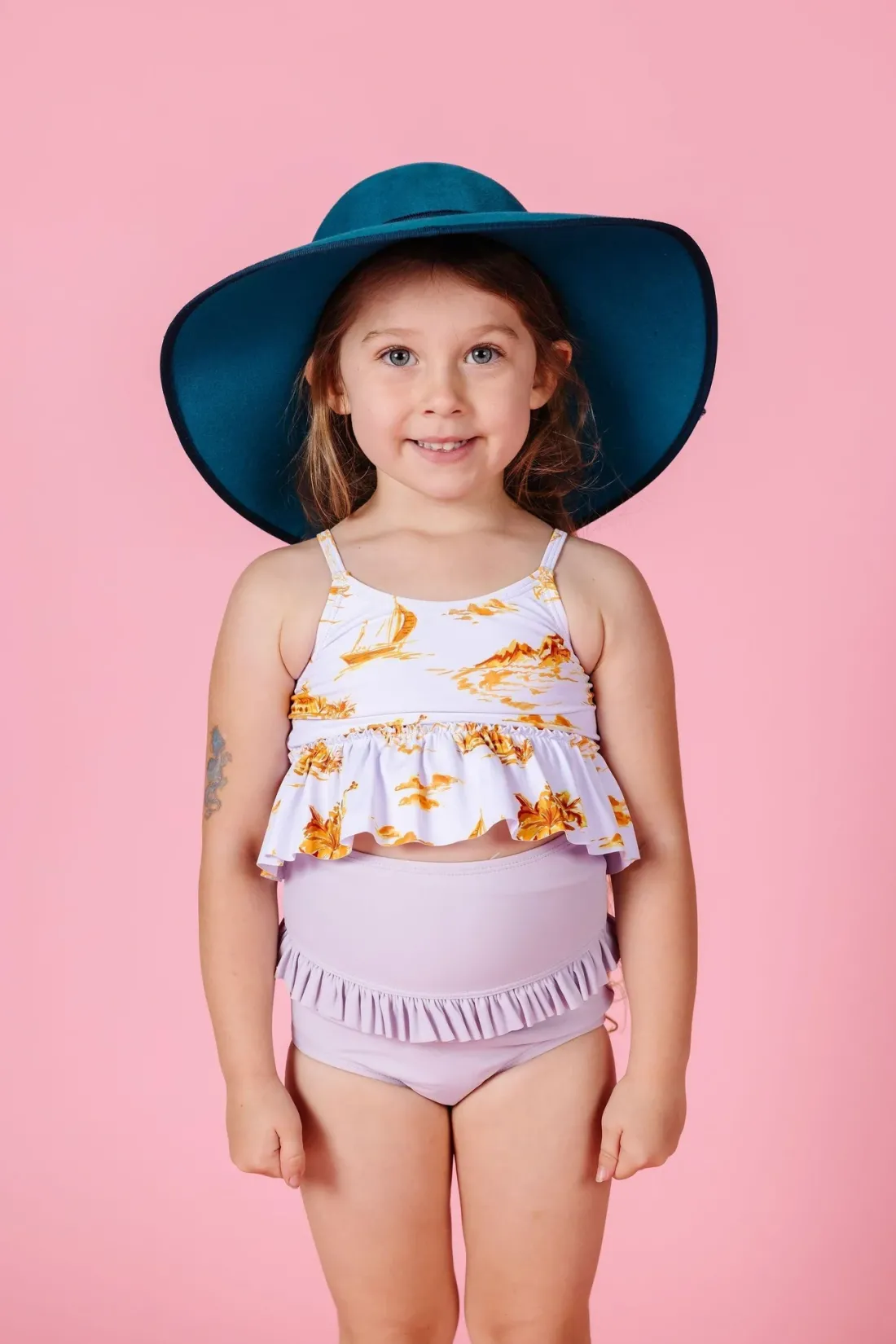 Kortni Jeane Cotton Purple | Mini Mid-Ruffle Bottoms CottonPurple Sale