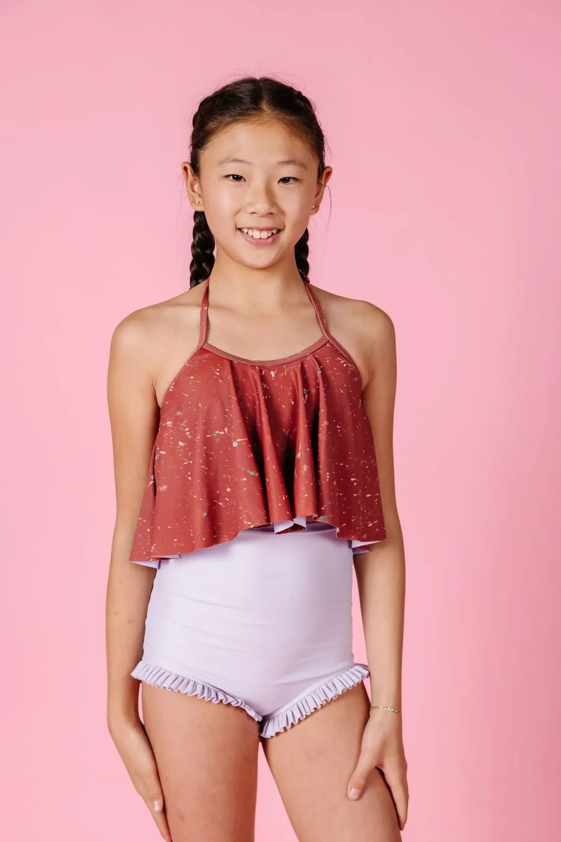 Kortni Jeane Cotton Purple | Youth All Ruffled Up Bottoms CottonPurple Clearance