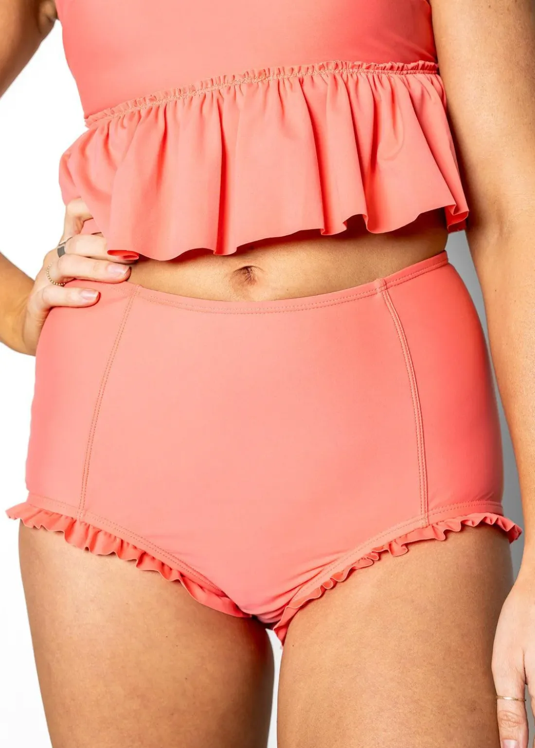Kortni Jeane Deep Coral | All Ruffled Up Bottoms DeepCoral Best