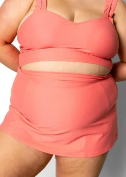 Kortni Jeane Deep Coral | Detached High-Waisted Skirt DeepCoral Clearance