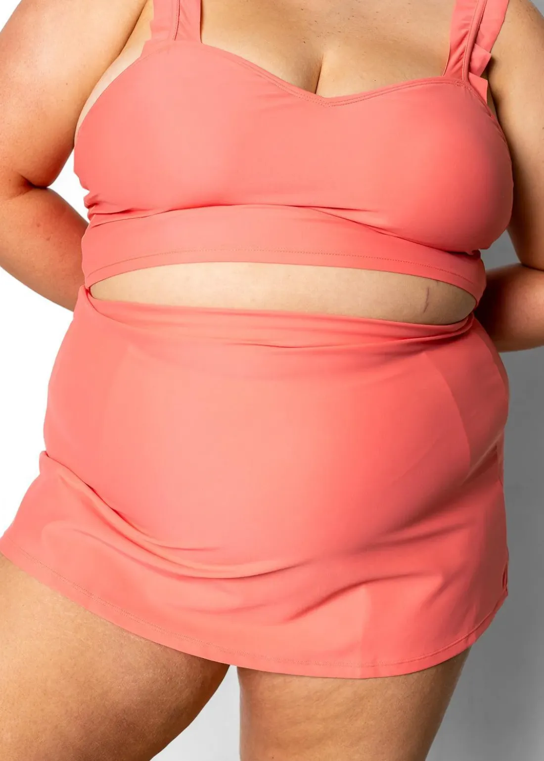 Kortni Jeane Deep Coral | Detached High-Waisted Skirt DeepCoral Clearance