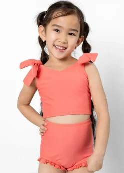 Kortni Jeane Deep Coral | Mini All Ruffled Up Bottoms DeepCoral Hot