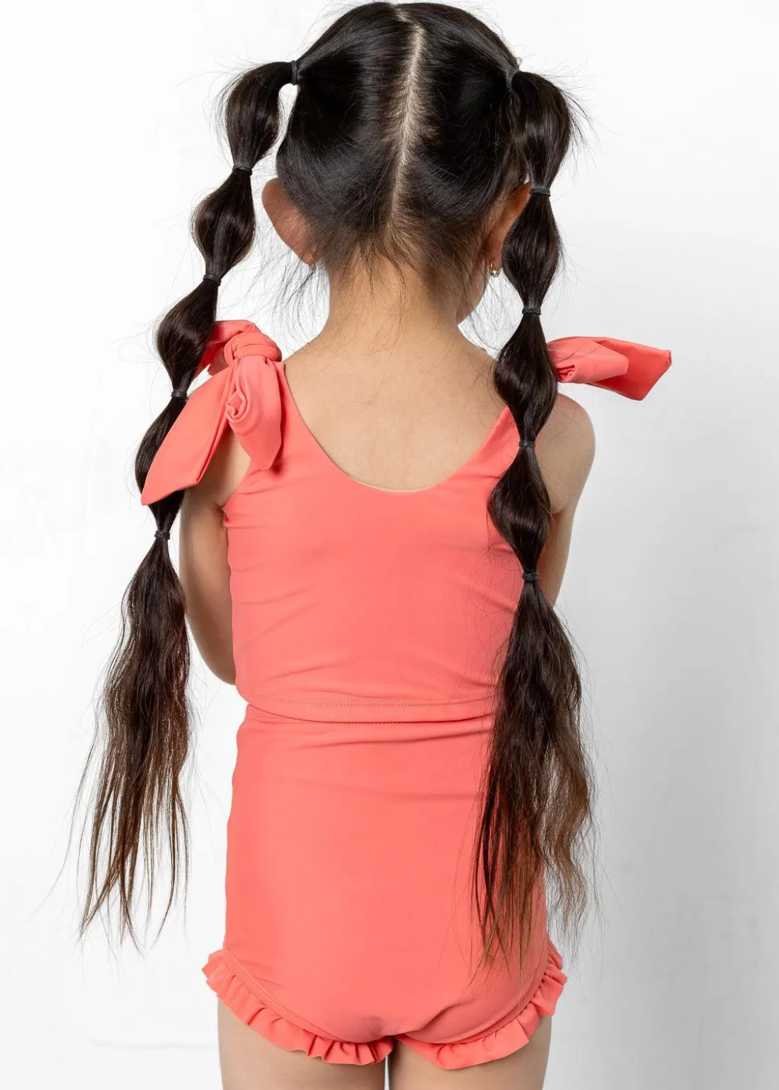 Kortni Jeane Deep Coral | Mini All Ruffled Up Bottoms DeepCoral Hot
