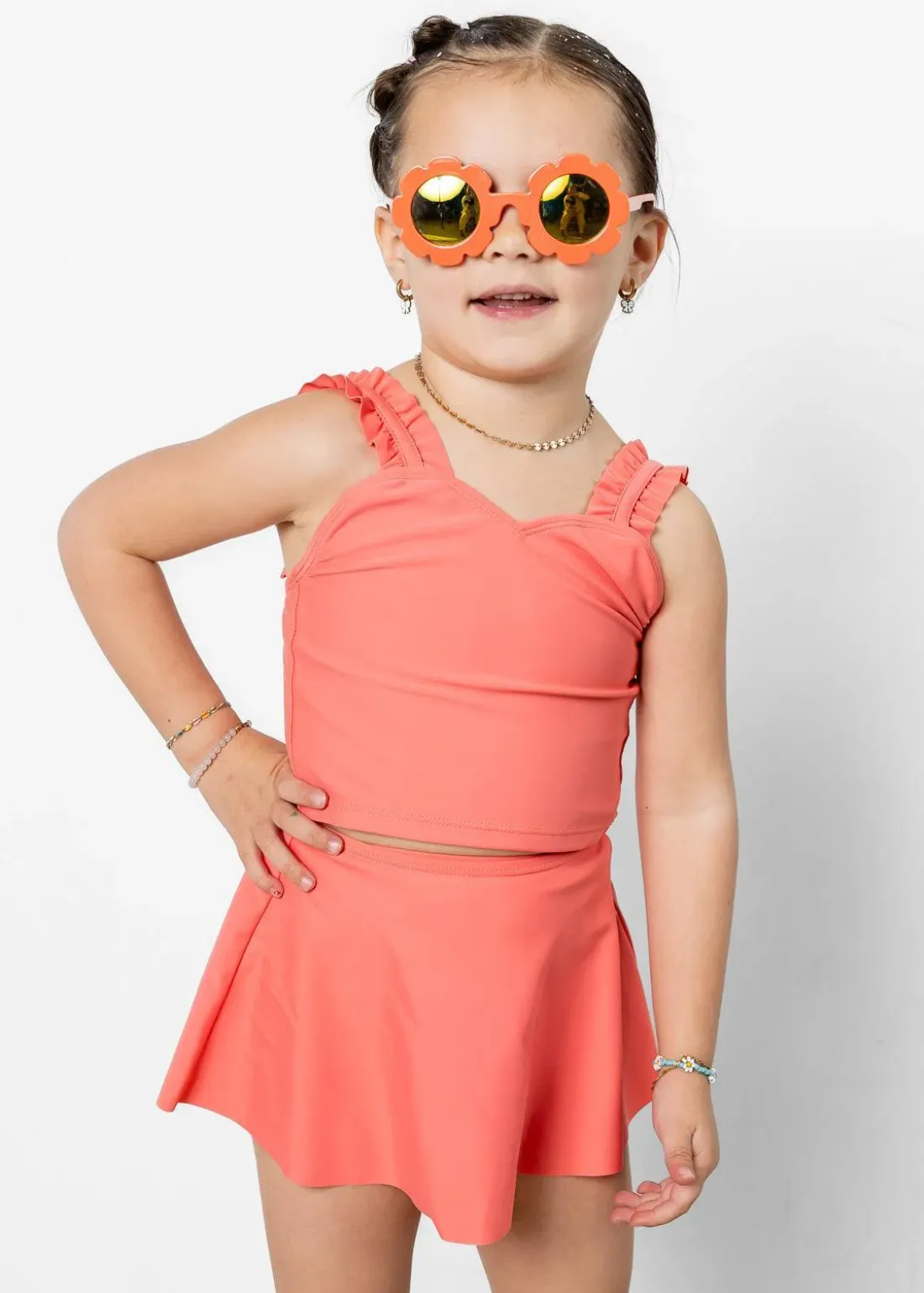 Kortni Jeane Deep Coral | Mini Detached Short Skirt DeepCoral Fashion