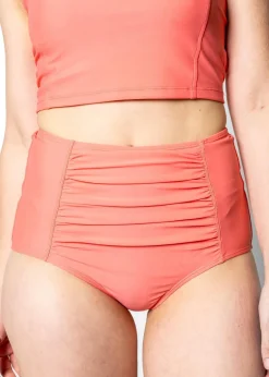 Kortni Jeane Deep Coral | Ruched Bottoms 2.0 DeepCoral Outlet