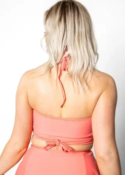 Kortni Jeane Deep Coral | Tied-Up Top DeepCoral Outlet