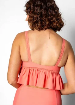 Kortni Jeane Deep Coral | V-Neck Top DeepCoral Clearance