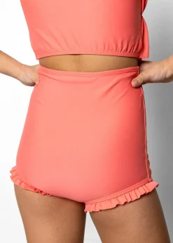 Kortni Jeane Deep Coral | Youth All Ruffled Up Bottoms DeepCoral Clearance