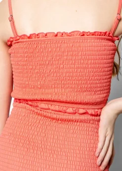 Kortni Jeane Deep Coral | Youth Bandeau Top DeepCoral Hot