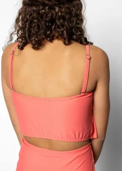 Kortni Jeane Deep Coral | Youth Oversized Ruffle Top DeepCoral Discount