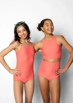 Kortni Jeane Deep Coral | Youth Racer Back Top DeepCoral Sale