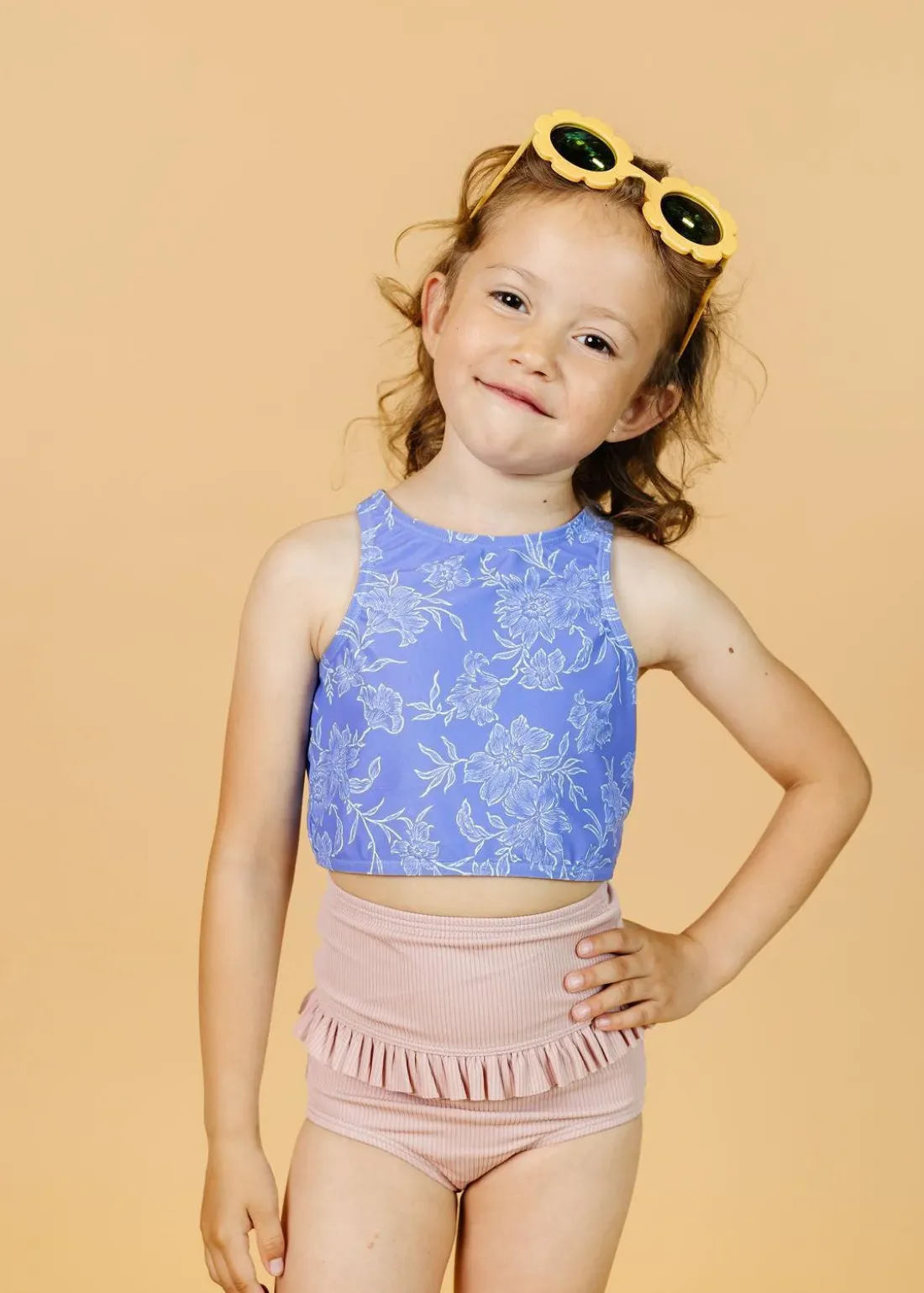 Kortni Jeane Elegant Floral | Mini Racer Back Top ElegantFloral Sale