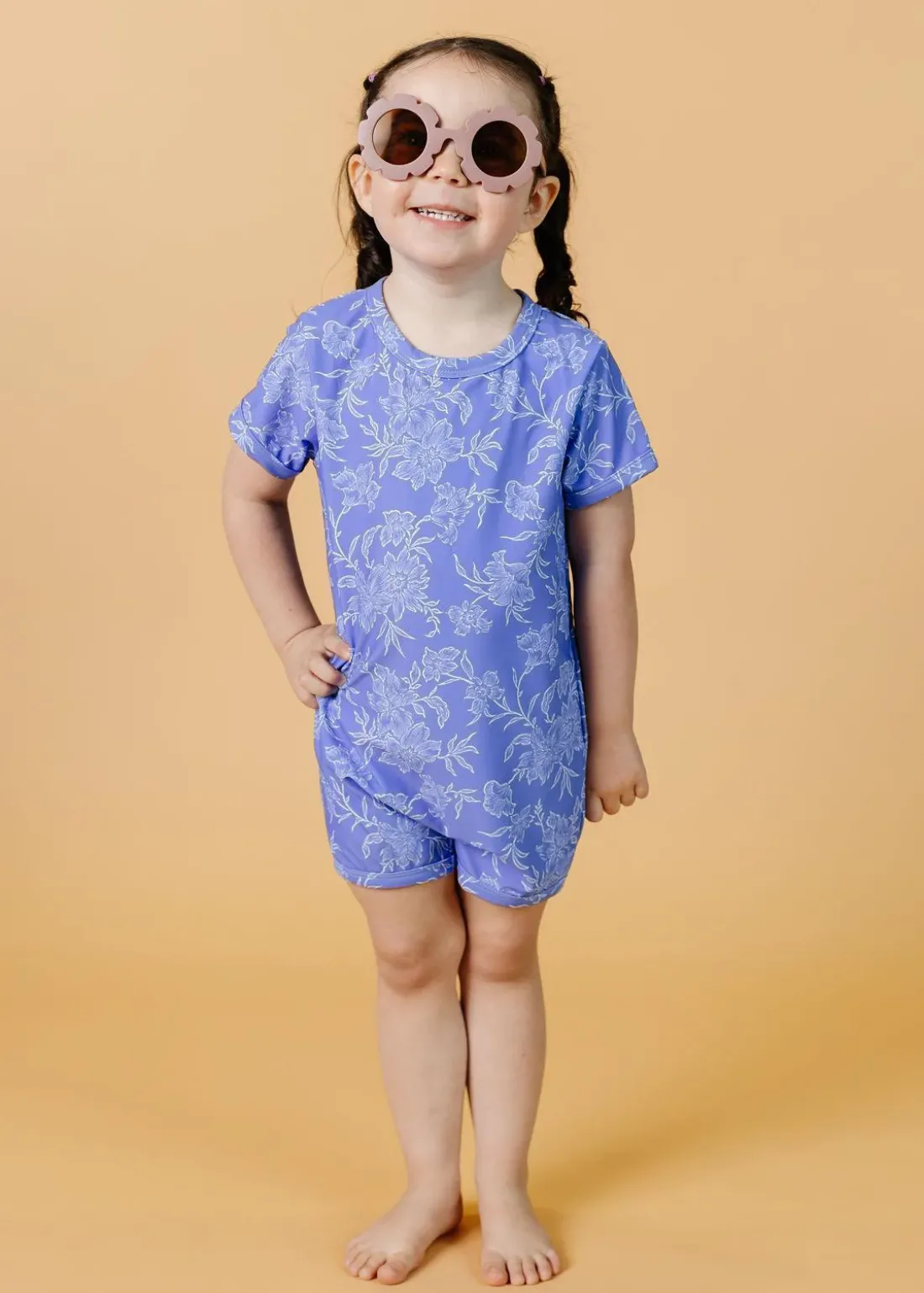 Kortni Jeane Elegant Floral | Mini Shorties Rashguard (Unisex) ElegantFloral Online