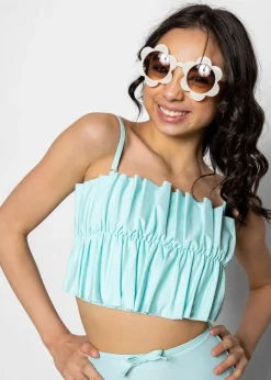 Kortni Jeane Fresh Mint | Youth Oversized Ruffle Top FreshMint Discount