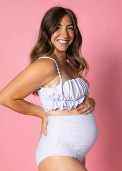 Kortni Jeane Light Blue Stripe | Maternity Bottoms LightBlueStripe Sale