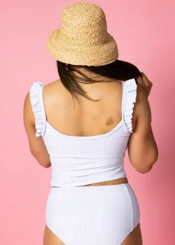 Kortni Jeane Light Blue Stripe | Mid-Rise Bottoms LightBlueStripe Discount
