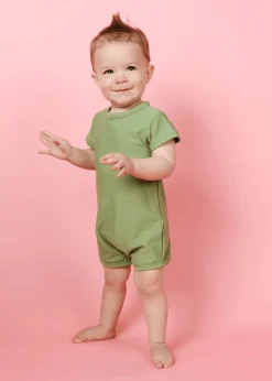 Kortni Jeane Meadow Green | Baby Shorties Rashguard (Unisex) MeadowGreen Outlet