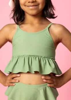 Kortni Jeane Meadow Green | Mini Peplum Top MeadowGreen Fashion