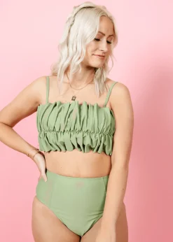 Kortni Jeane Meadow Green | Oversized Ruffle Top MeadowGreen New