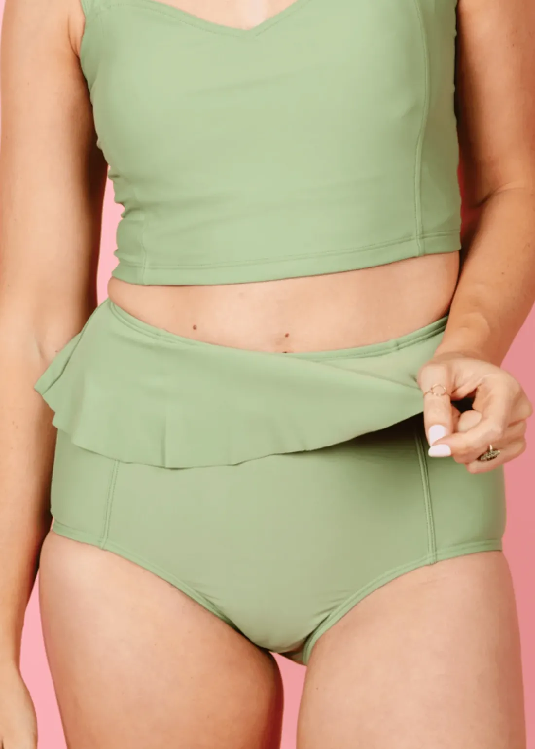 Kortni Jeane Meadow Green | Peplum Bottoms MeadowGreen Online