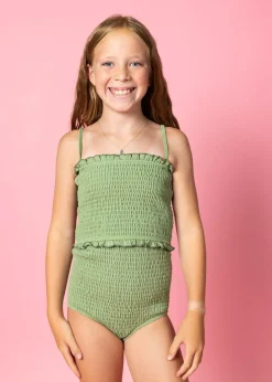 Kortni Jeane Meadow Green | Youth Bandeau Top MeadowGreen Discount