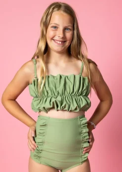 Kortni Jeane Meadow Green | Youth Oversized Ruffle Top MeadowGreen Hot