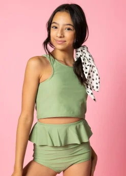 Kortni Jeane Meadow Green | Youth Racer Back Top MeadowGreen Discount