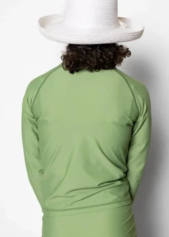 Kortni Jeane Meadow Green | Youth Rashguard Top (Unisex) MeadowGreen Online