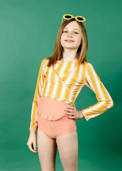 Kortni Jeane | Youth Mid-Ruffle Bottoms Melon Clearance