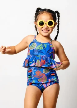 Kortni Jeane Midnight Jungle | Mini Down in Front Ruffle Bottoms Midnight_Jungle Sale