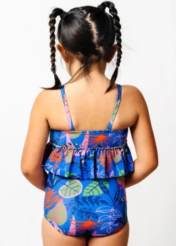 Kortni Jeane Midnight Jungle | Mini Down in Front Ruffle Bottoms Midnight_Jungle Sale