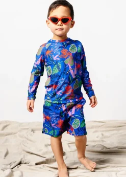 Kortni Jeane Midnight Jungle | Mini Rashguard Top (Unisex) Midnight_Jungle Clearance