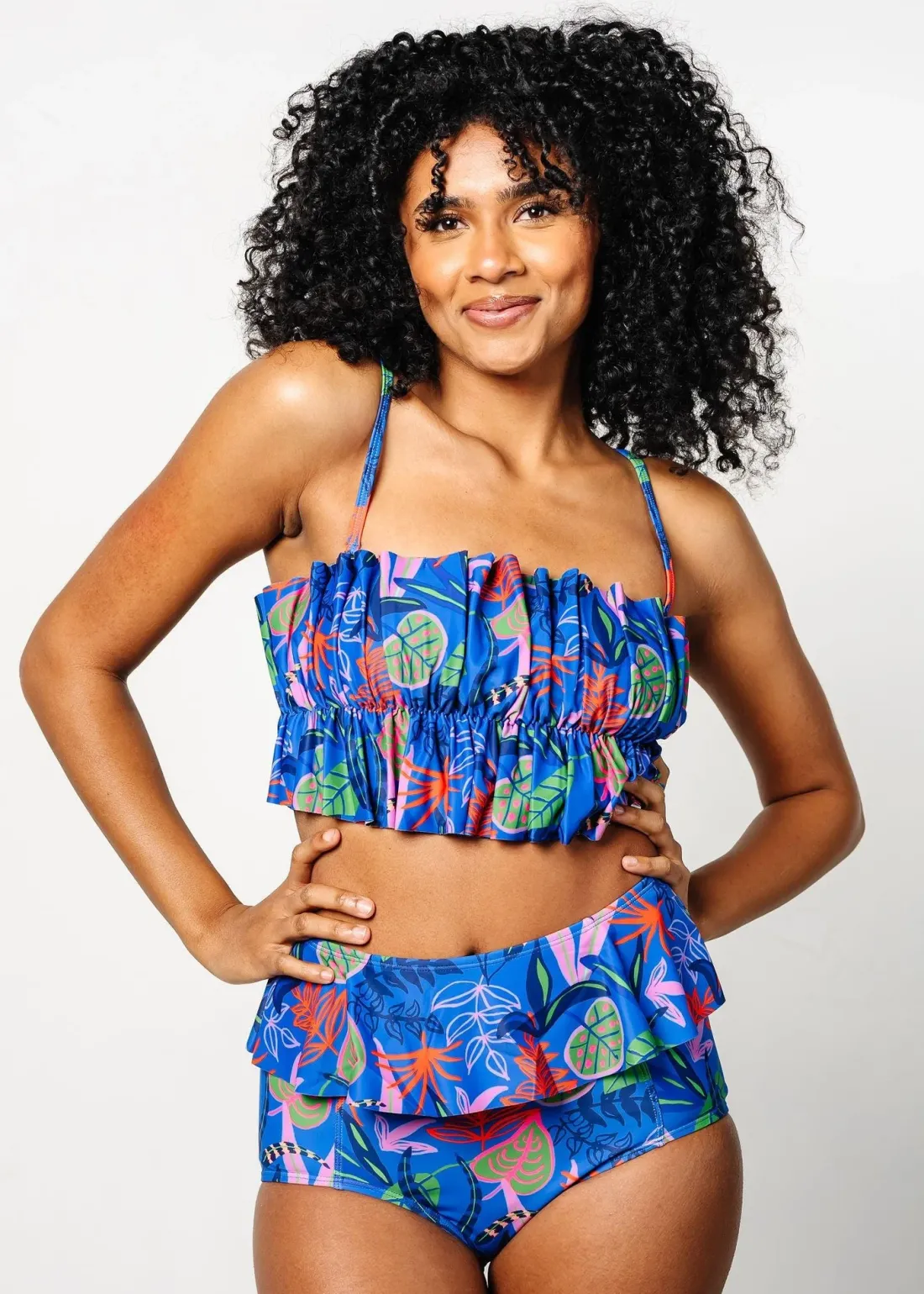 Kortni Jeane Midnight Jungle | Oversized Ruffle Top Midnight_Jungle Best