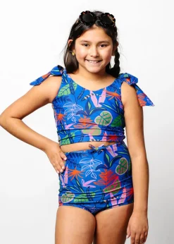 Kortni Jeane Midnight Jungle | Youth Knot Top Midnight_Jungle Online