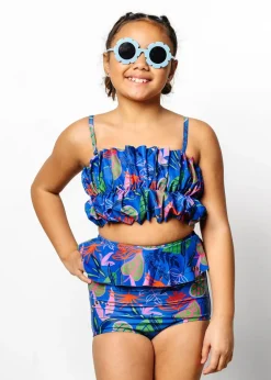 Kortni Jeane Midnight Jungle | Youth Oversized Ruffle Top Midnight_Jungle Fashion