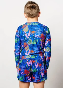 Kortni Jeane Midnight Jungle | Youth Rashguard Top (Unisex) Midnight_Jungle Discount