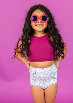 Kortni Jeane Mint Flowers | Mini Down in Front Ruffle Bottoms MintFlowers Outlet