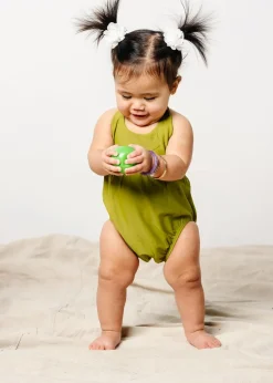 Kortni Jeane Olive Green | Baby Romper One-Piece Olive_Green Fashion