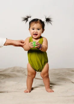 Kortni Jeane Olive Green | Baby Romper One-Piece Olive_Green Fashion