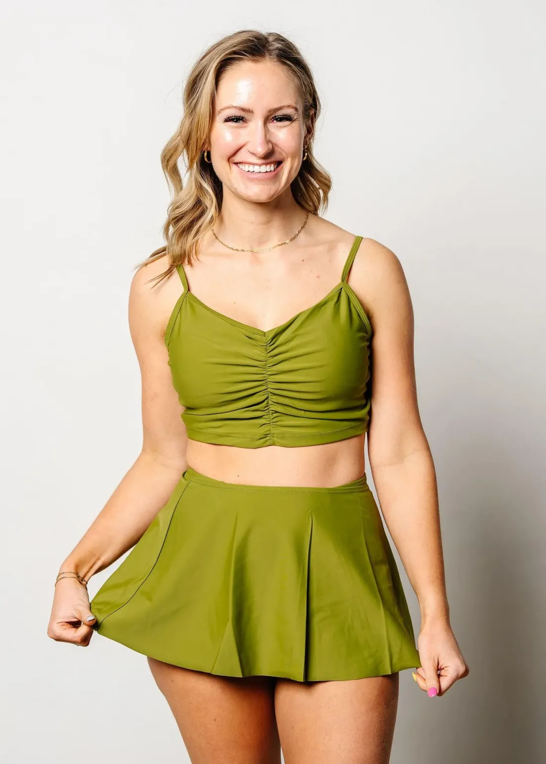 Kortni Jeane Olive Green | Detached Short Skirt Olive_Green Fashion