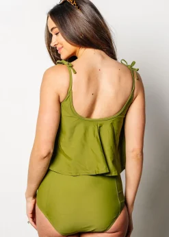 Kortni Jeane Olive Green | Extended High-Waisted Bottoms Olive_Green Fashion