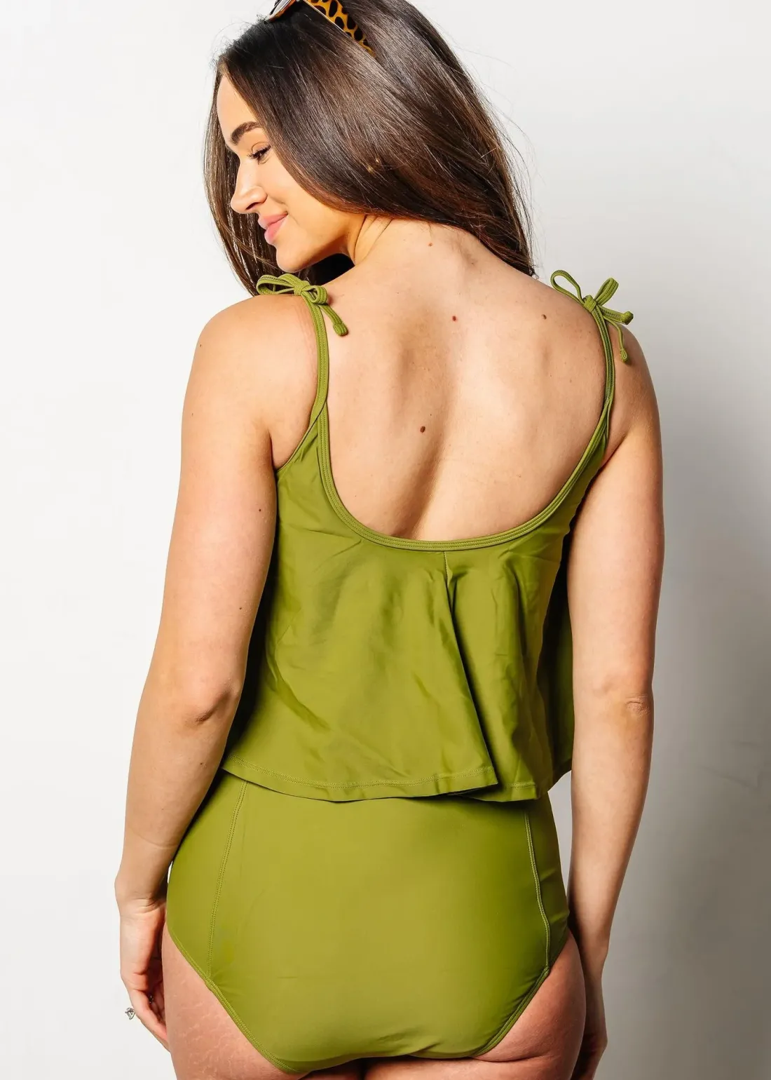Kortni Jeane Olive Green | Extended High-Waisted Bottoms Olive_Green Fashion