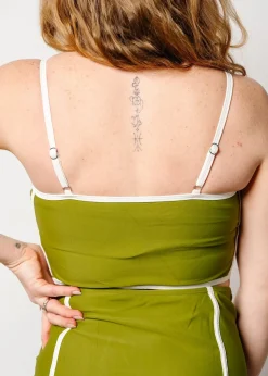 Kortni Jeane Olive Green | Lined Up Top Olive_Green Hot