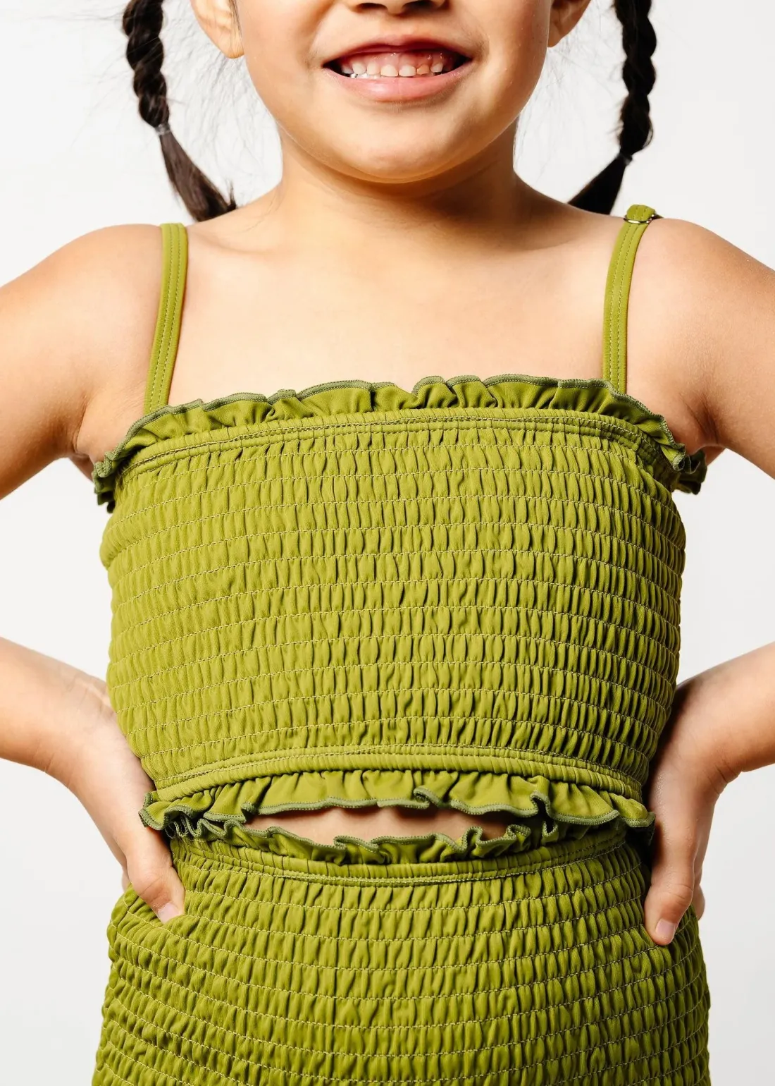 Kortni Jeane Olive Green | Mini Bandeau Top Olive_Green Clearance