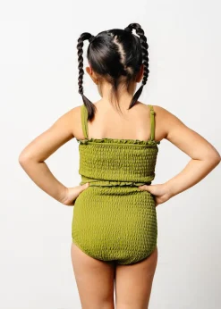 Kortni Jeane Olive Green | Mini Bandeau Top Olive_Green Clearance