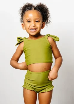 Kortni Jeane Olive Green | Mini Knot Top Olive_Green Discount
