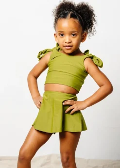Kortni Jeane Olive Green | Mini Knot Top Olive_Green Discount