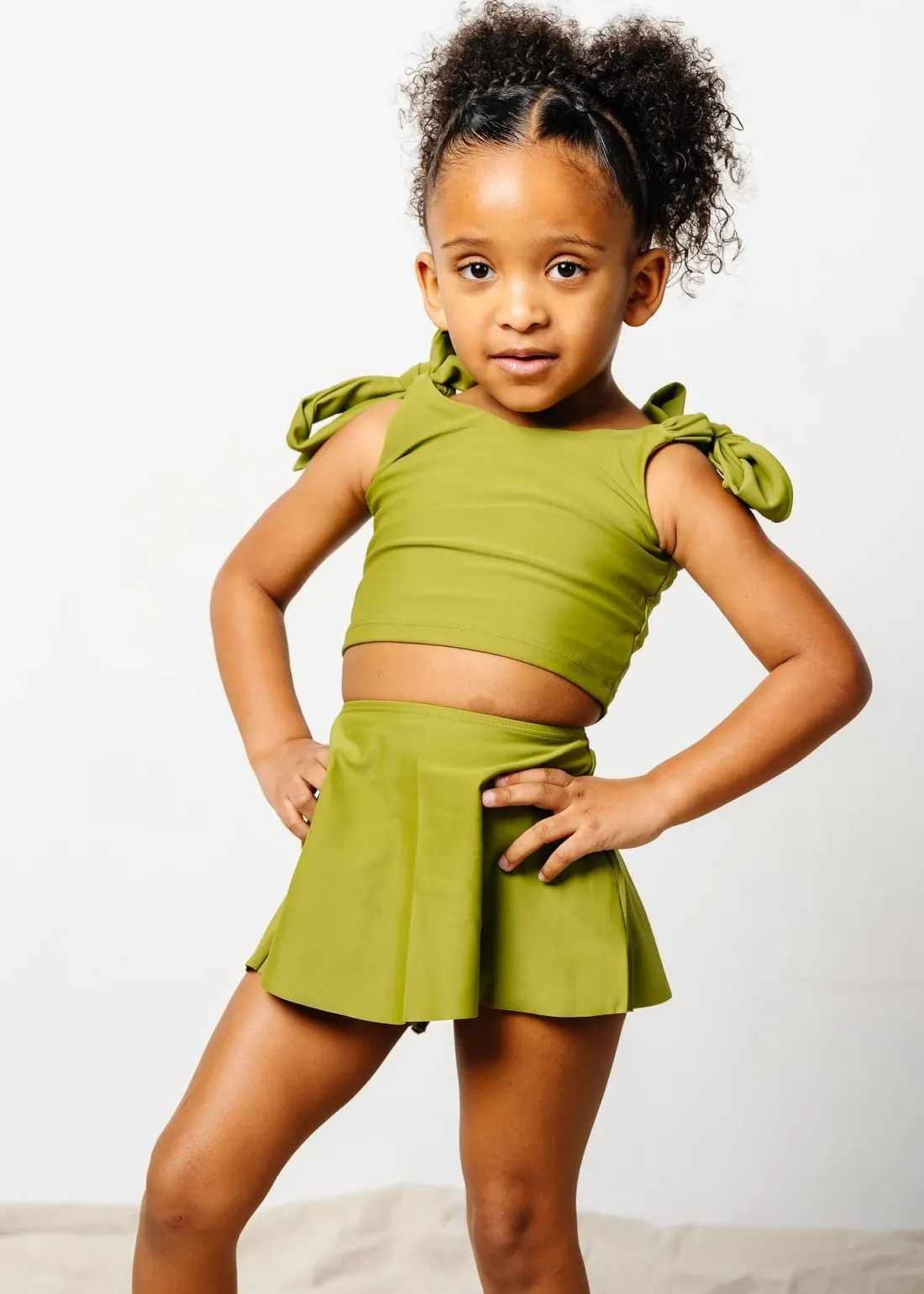Kortni Jeane Olive Green | Mini Knot Top Olive_Green Discount
