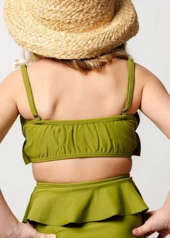 Kortni Jeane Olive Green | Mini Oversized Ruffle Top Olive_Green Hot