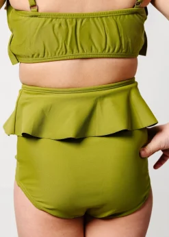 Kortni Jeane Olive Green | Mini Peplum Bottoms Olive_Green Sale